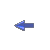 Blue Glass Growing Left Arrow 1